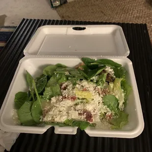 Spinach salad add chicken