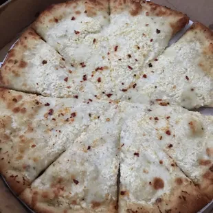 Another awesome pizza from Greeks on fox road.  Ordered the 5 cheese with white sauce this time.  New owners are doing a great job.