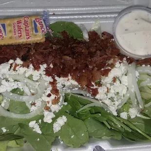 Spinach &amp; bacon salad