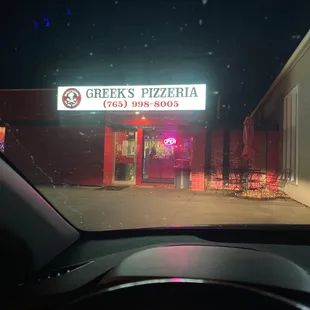 the front of the restaurant