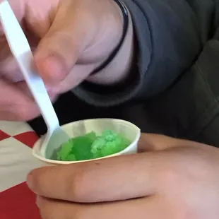 Green apple Italian ice