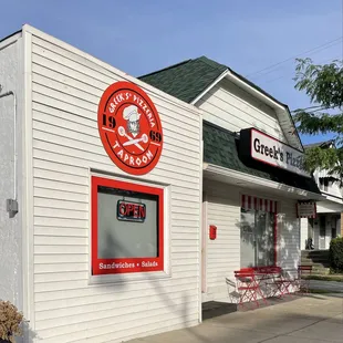 the front of the restaurant