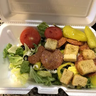 Generous antipasti salad