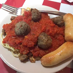 Pasta Deluxe &amp; pasta sticks.  On special for Tuesdays.