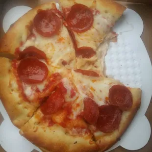 Pizza reminiscent of Chuck E Cheese