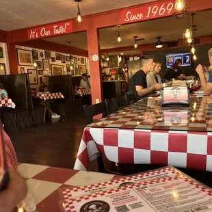 people eating and drinking