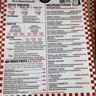 the menu