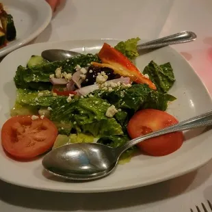 Our side salad, each entree comes with a side salad but they put them together as 1.