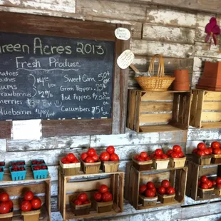 I love the rustic look inside the small store!