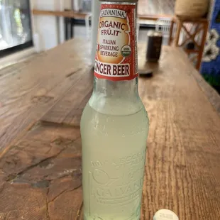 a bottle of ginger beer