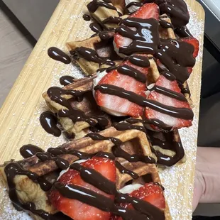 food, waffles