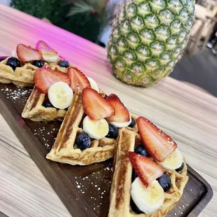 food, waffles