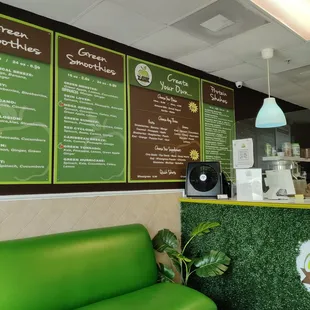 menus on the wall