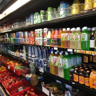 Good selection of basic produce and cold drinks