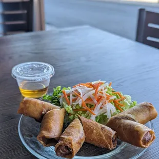 Fried egg roll appetizer - veggies were sooooo good with the egg roll and super cute plating...