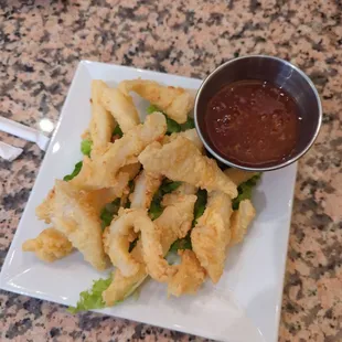 Crispy squid appetizer