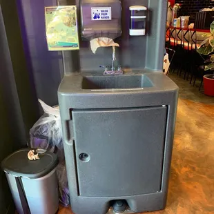 9/21/22 Right by the entrance, a hand washing station