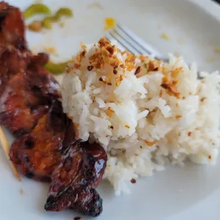 Garlic Rice Pork BBQ Skewers