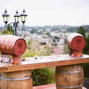 Wedding Wine Barrel Bar