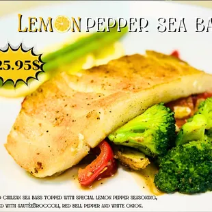 Lemon Pepper Sea Bass