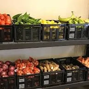 a variety of fruits and vegetables