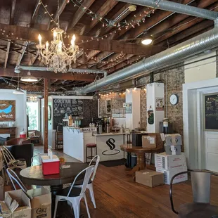 the inside of a coffee shop