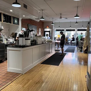 a man standing at the counter