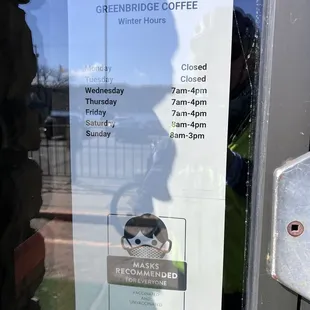 UPDATED HOURS - CLOSED MONDAYS &amp; TUESDAYS for winter