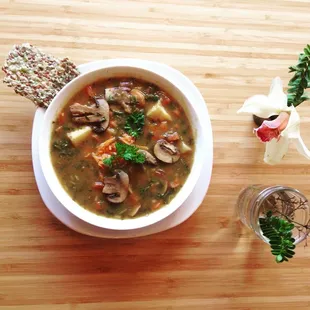 mushroom tarragon stew is good woodland food