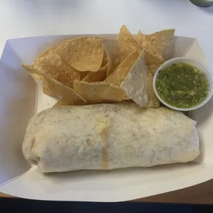 Chicken fajita burrito