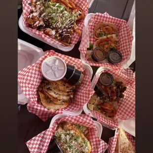 a variety of food items