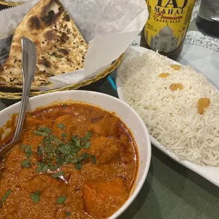 Chana Masala, Garlic Naan,