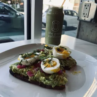 Avocado Toast Full Order on Sweet Potato Slices