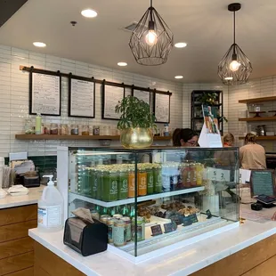  counter with a variety of food items