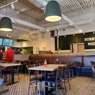 the interior of the restaurant