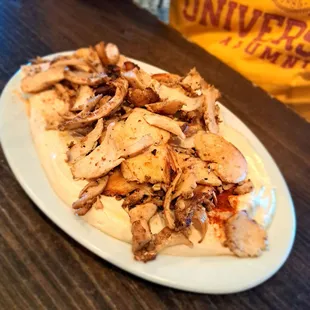 Chicken with hummus