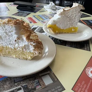 Coconut and Lemon pies