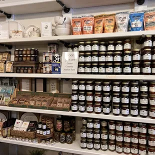 shelves of food and condiments
