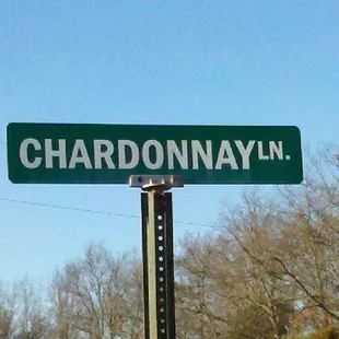 chardonnayn street sign