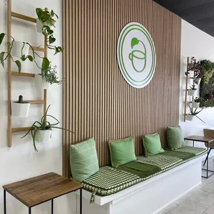 Green Cup Cafe interior decor