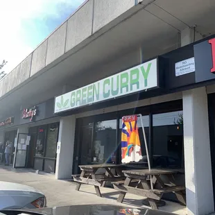 the front of the restaurant