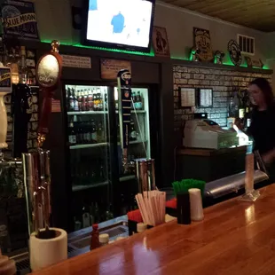 a bartender at a bar