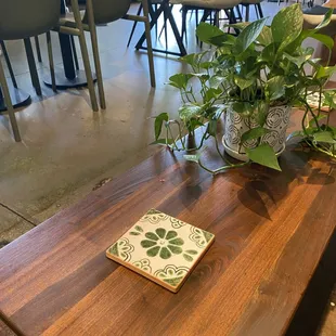 Cute coffee table and coaster