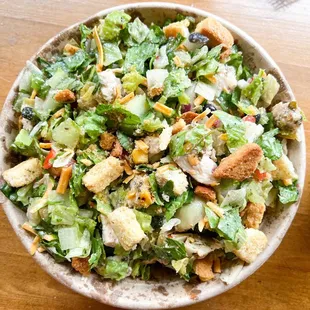 The GD (Green District) Salad, made fresh to order.