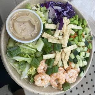 Thai one on salad. Nice!