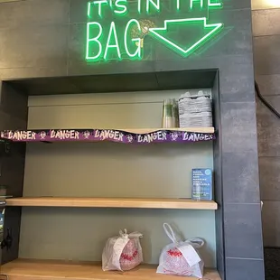 Pick up station for orders submitted via Green District App or Online