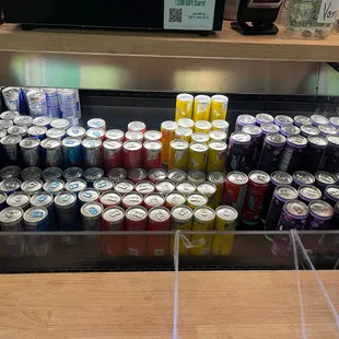 Beverages available for purchase (Alani flavors &amp; Red Bull flavors)