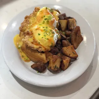 Chicken and Waffles Benedict