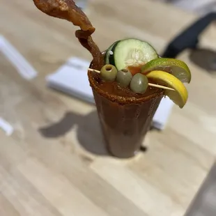 Bacon, bloody Mary