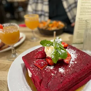 Red Velvet Pancakes